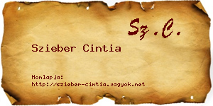 Szieber Cintia névjegykártya